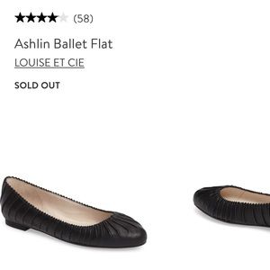 Louise et cie black leather flat